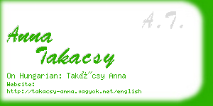 anna takacsy business card